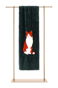 Coperta plaid Maryhome gatto bianco e rosso