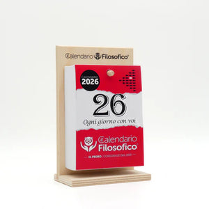 Originale Calendario Filosofico ® 2026 con supporto in legno