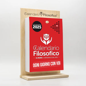 Originale Calendario Filosofico ® 2025 con supporto in legno