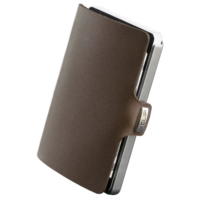 I-Clip Original Silver Pelle Liscia Marrone Brown
