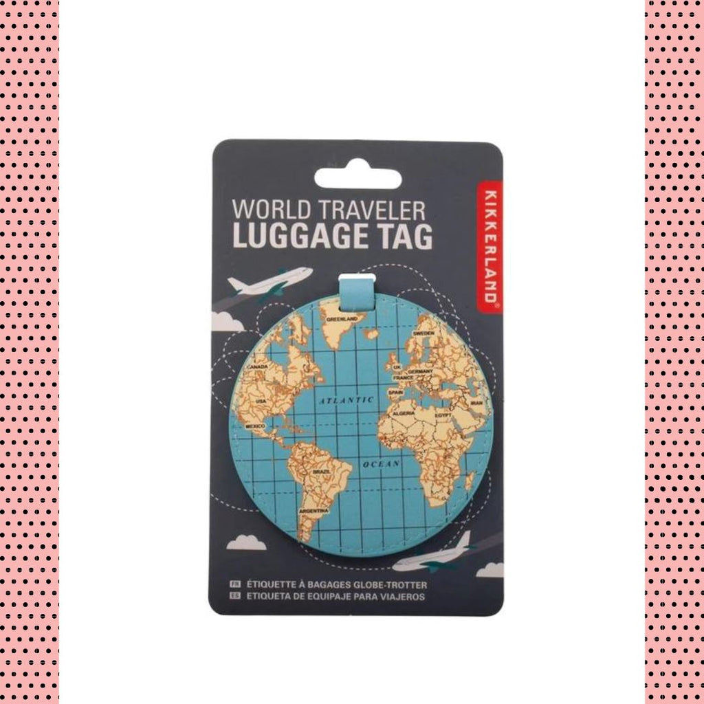 Etichetta per valigia - World traveler luggage tag Accessori Kikkerland