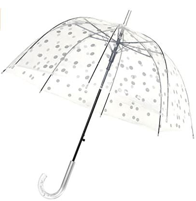Ombrello trasparente con pois argento Smati Accessorio Smati