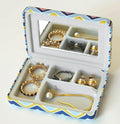 Porta gioie con specchietto portable striped Jewelry case Kikkerland Accessorio Kikkerland