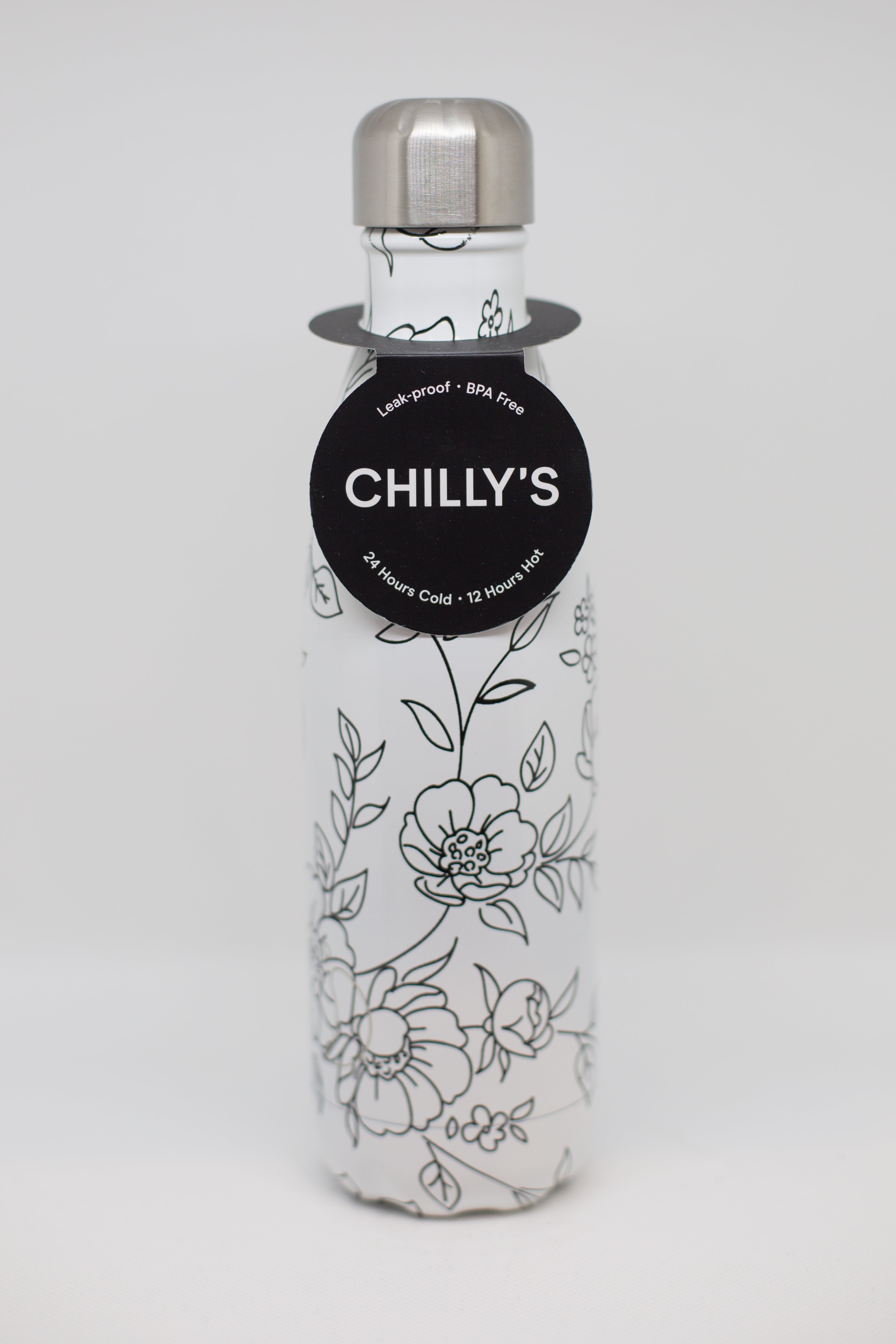Original Chilly's bottle Line Art Edition Flowers 500 ml Bottiglia termica Chilly's Bottle