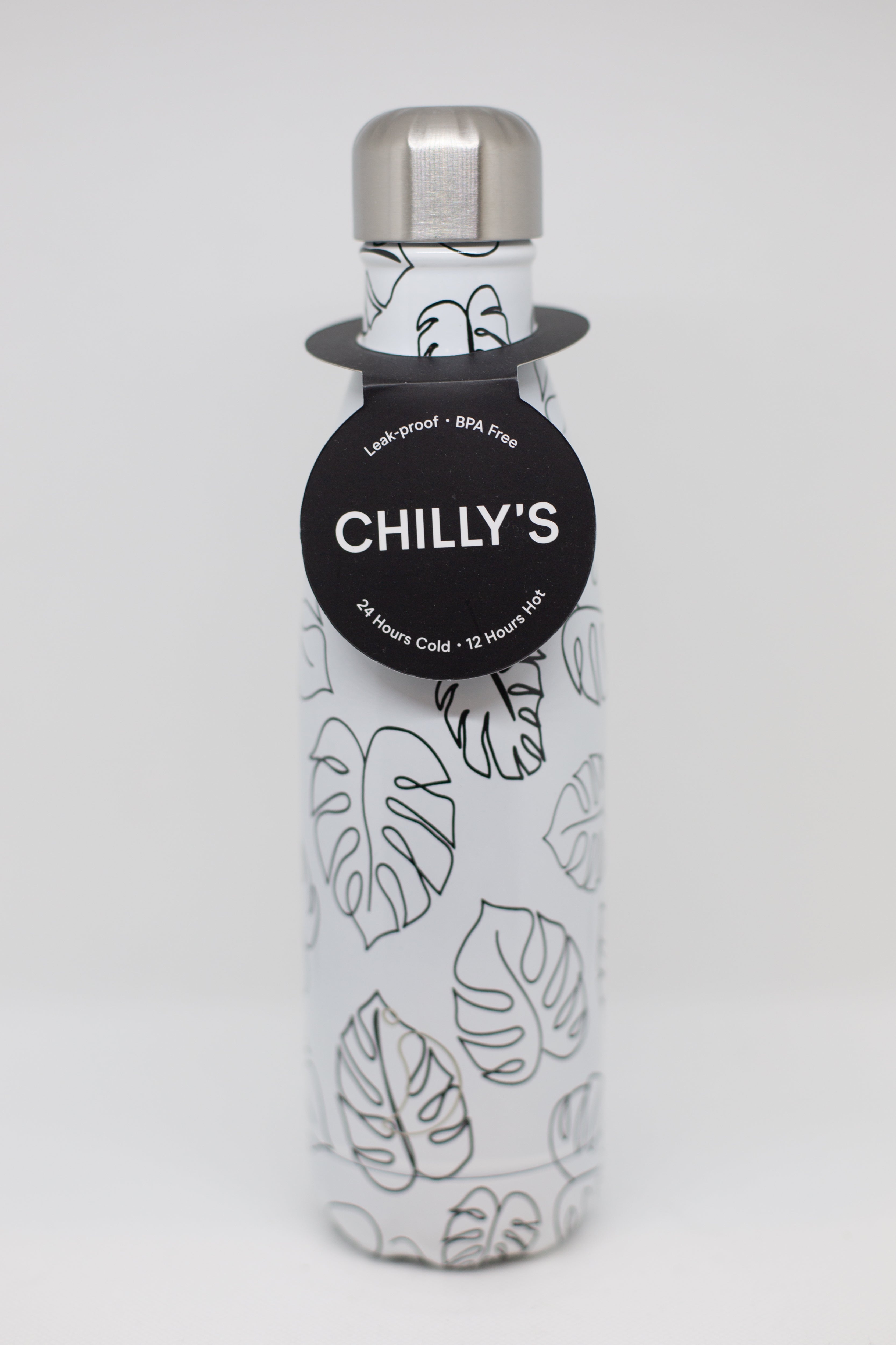 Original Chilly's bottle Line Art Edition Leaves 500 ml Bottiglia termica Chilly's Bottle